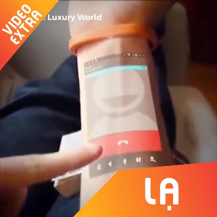 Concept dien thoai tuong lai, gan ngay tren da, chong nuoc hoan toan hinh anh