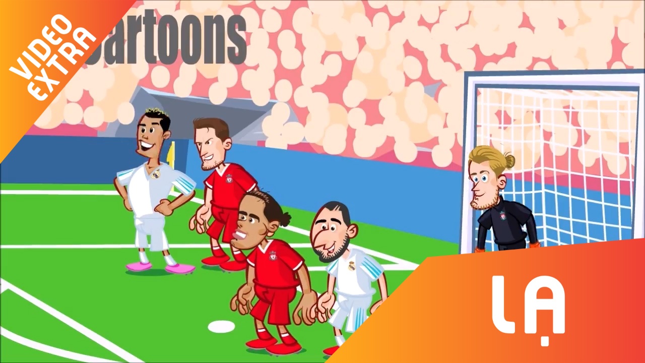 Xem lai Real dai chien Liverpool theo phong cach hoat hinh doc dao hinh anh