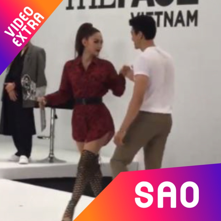 Man nhay ngau hung cua Minh Hang va thi sinh The Face hinh anh