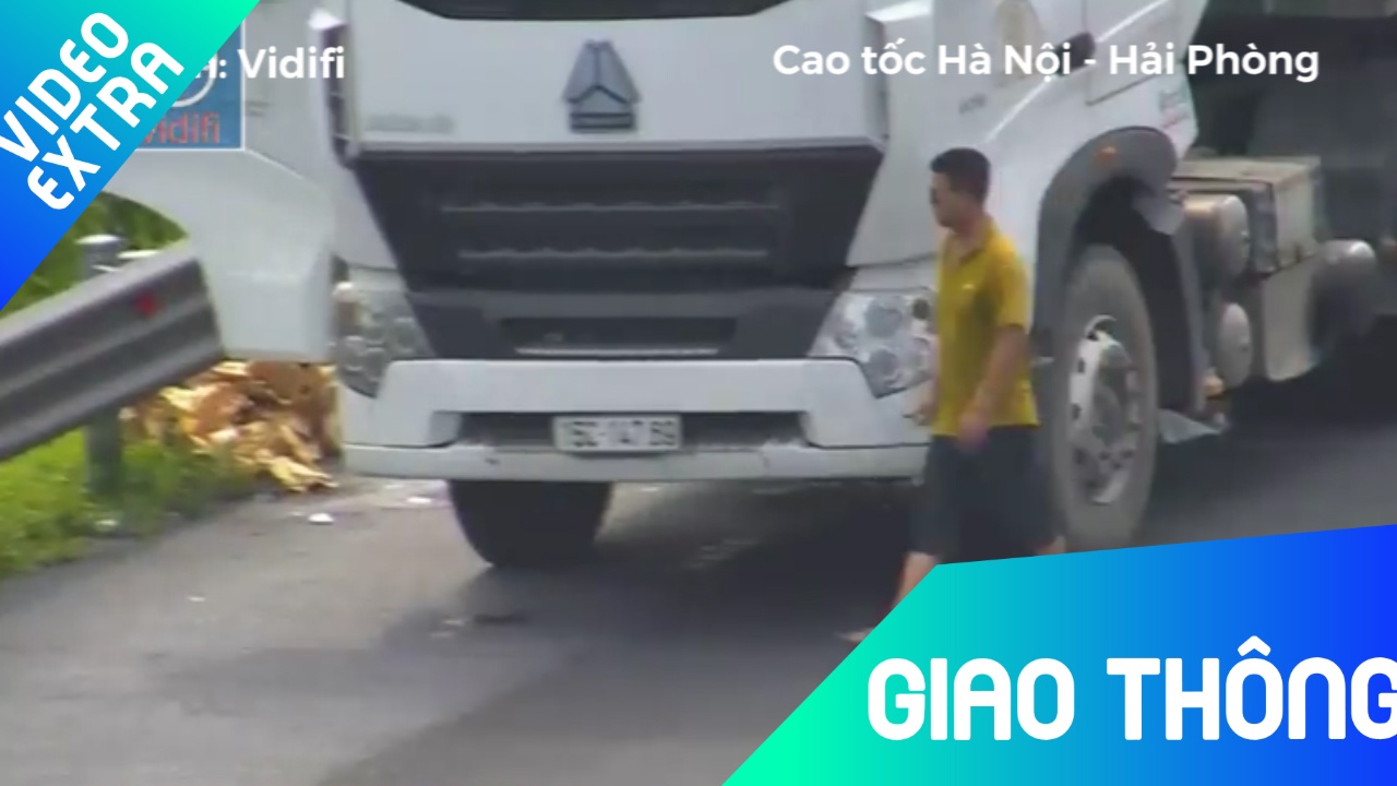 Tai xe xe tai tu y dung xe tren duong cao toc de do trom xac thai hinh anh