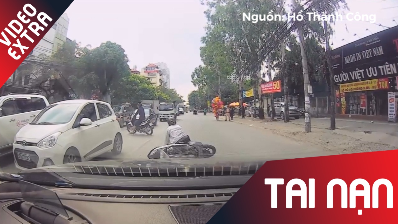 Bo chay khi thay CSGT, thanh nien di xe may gay nan cho nguoi di duong hinh anh