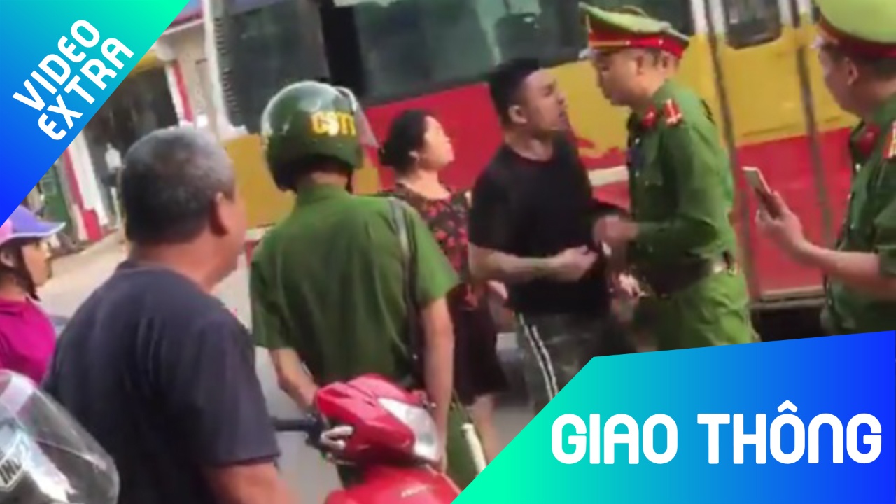 Vi pham giao thong, lon tieng thach thuc cong an hinh anh