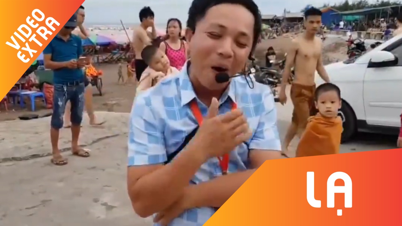 Chang huong dan vien 'ban rap' gioi thieu bien Thai Binh hinh anh