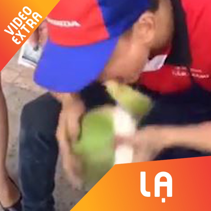 Chang trai dung ham rang lot vo dua nhanh nhu chop hinh anh