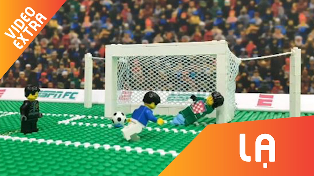 Tai hien tran chung ket giua Phap va Croatia qua mo hinh Lego hinh anh