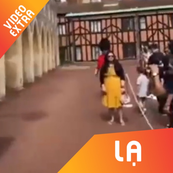 Ngang duong canh ve Hoang gia Anh, du khach Trung Quoc bi hat suyt nga hinh anh