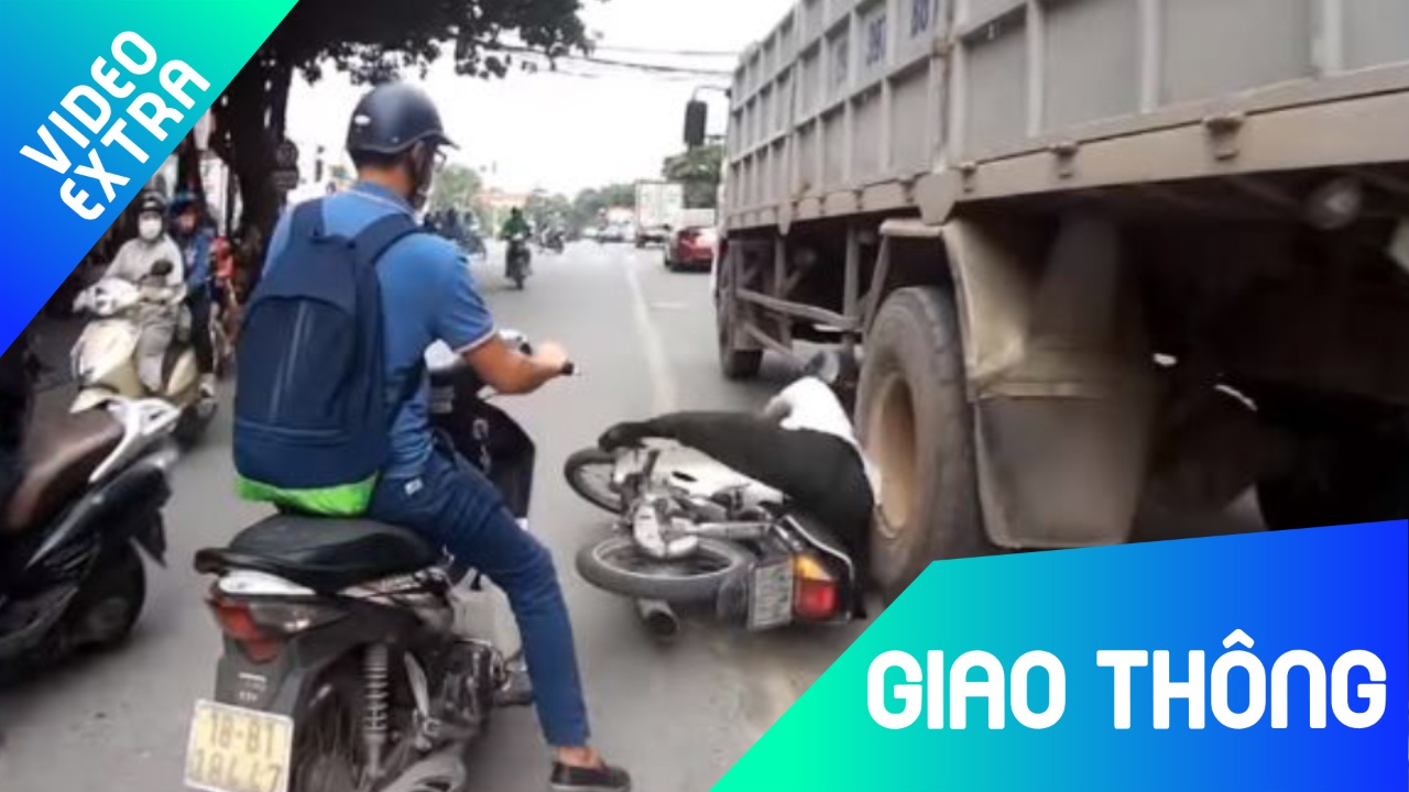 Xe may chay sai lan, tai xe nga suyt chet sat banh xe tai hinh anh