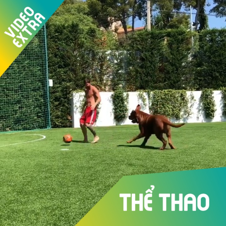 Messi do ky thuat choi bong voi cho cung hinh anh