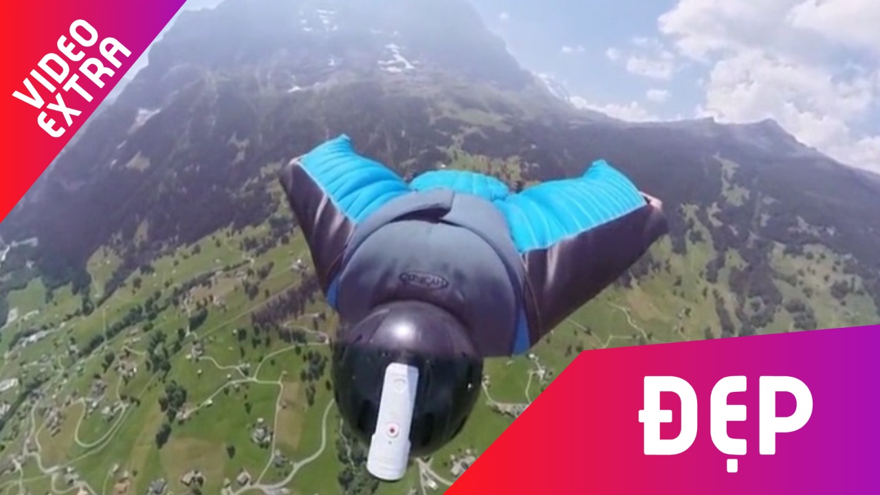 Nhiep anh gia nhay tu may bay xuong quay lai ve dep nui non Thuy Sy hinh anh