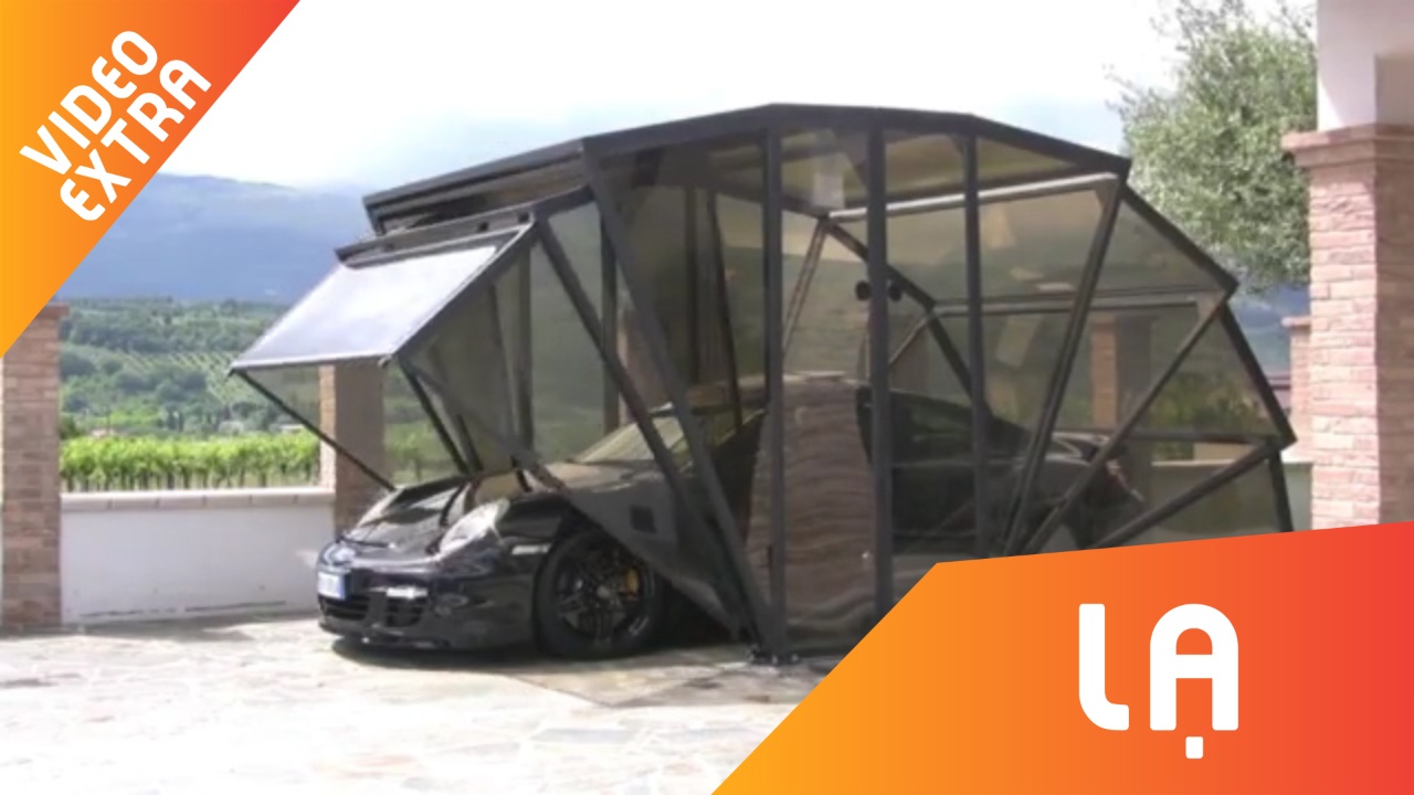 Nha do xe oto thong minh tu gap mo hinh anh