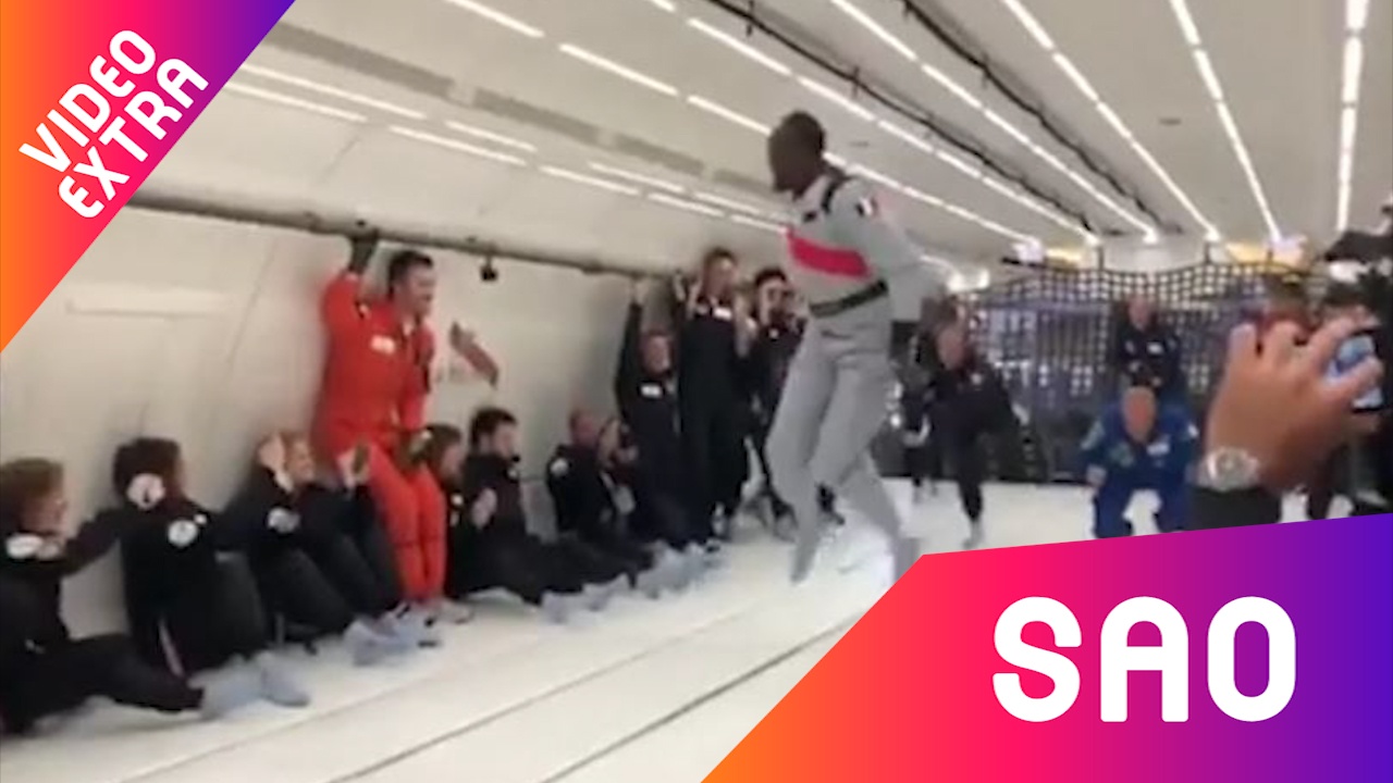 Usain Bolt trai nghiem dua trong khong gian khong trong luc hinh anh