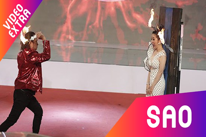 Thuy Nga so hai gao thet khi phai lam bia cho man phong dao rung ron hinh anh