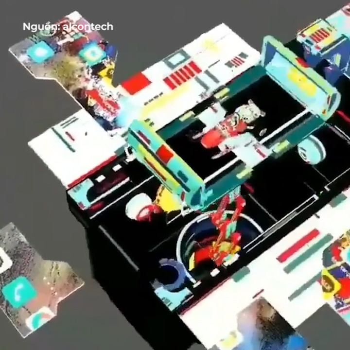 Dien thoai chieu 3D ngay tren be mat man hinh hinh anh