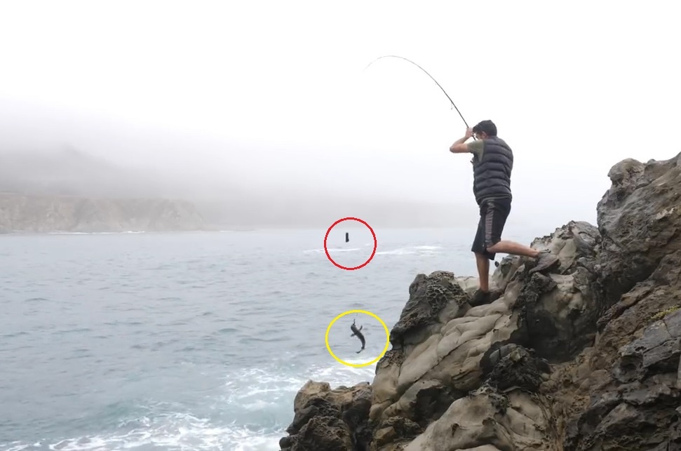 Nguoi dan ong gan camera vao luoi cau, thay duoc ca rai ca san moi hinh anh