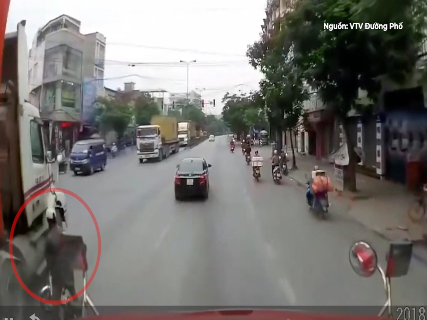 Tai xe container danh lai giup cu gia qua duong au thoat chet hinh anh