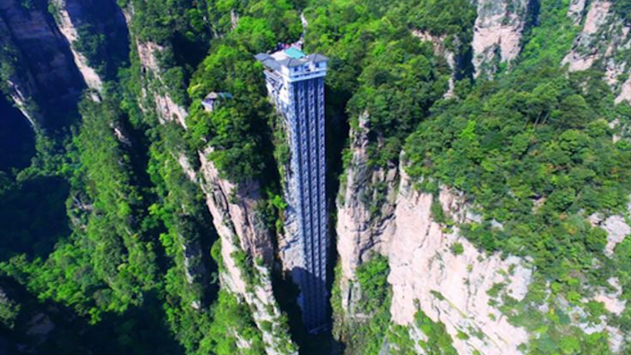 Thang may ngoai troi cao nhat the gioi tai Trung Quoc hinh anh