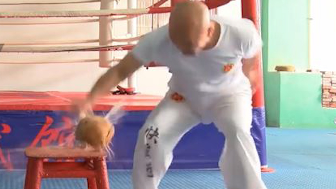 'Vua Kung Fu' Trung Quoc tay khong chat vo 150 qua dua hinh anh