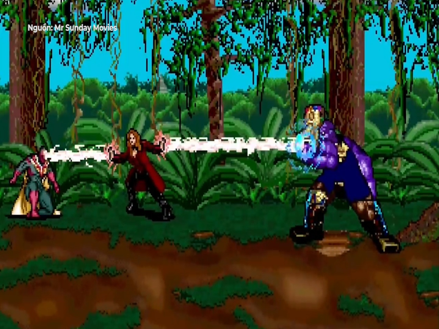 Thanos dai chien cac sieu anh hung phien ban 16 pixel hinh anh