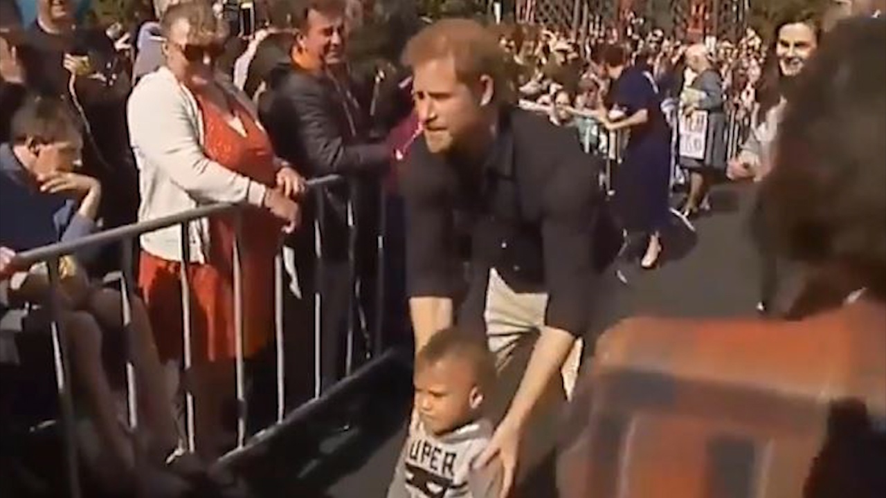 Hoang tu Harry tim cha me cho be trai bi lac giua dam dong hinh anh