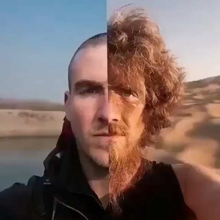 Khuon mat tu tre den rau ria cua chang trai di bo gan 5.000 km hinh anh