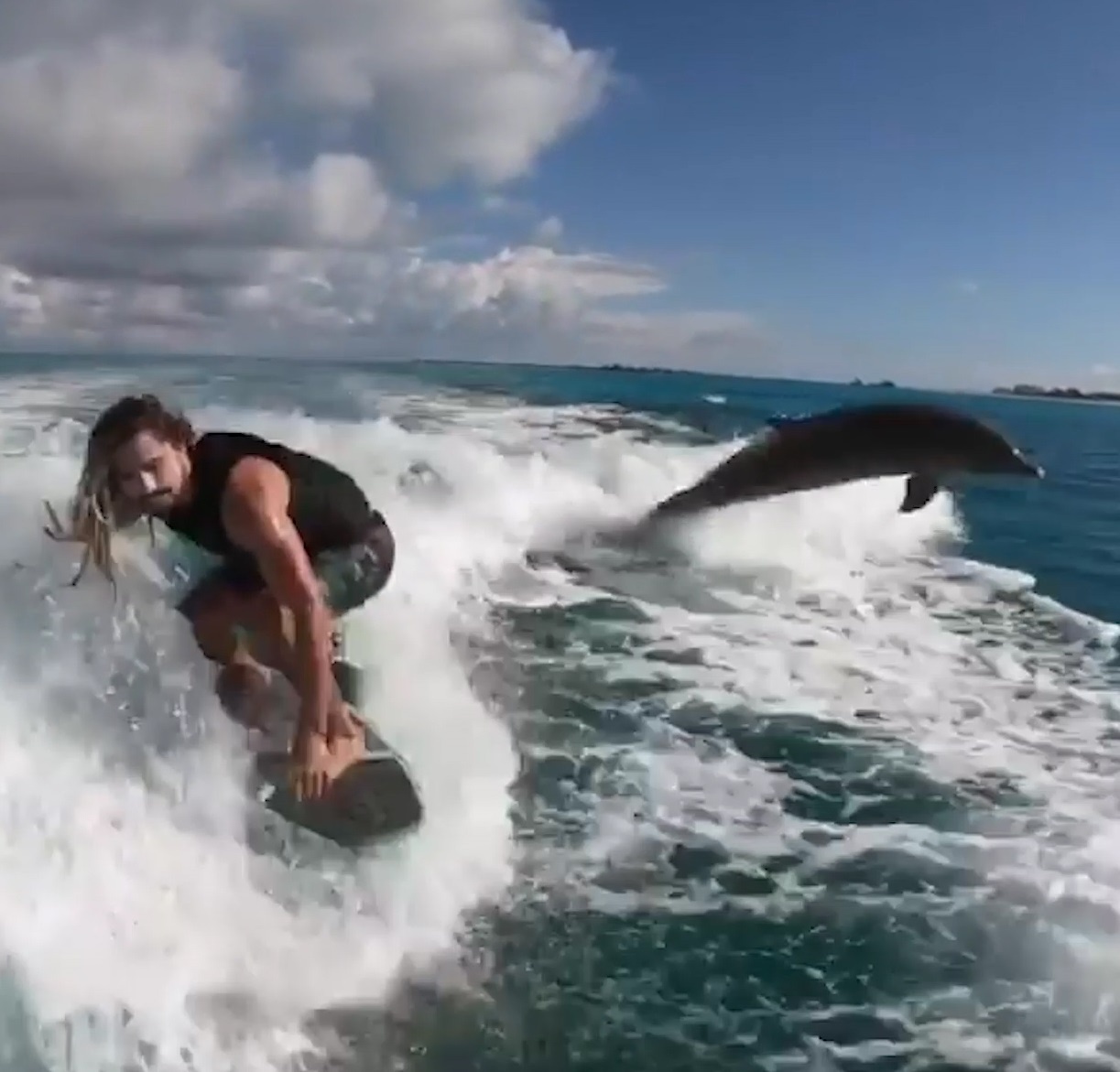 Ca heo nhay nhot, boi luon tuyet dep theo nguoi choi luot song hinh anh