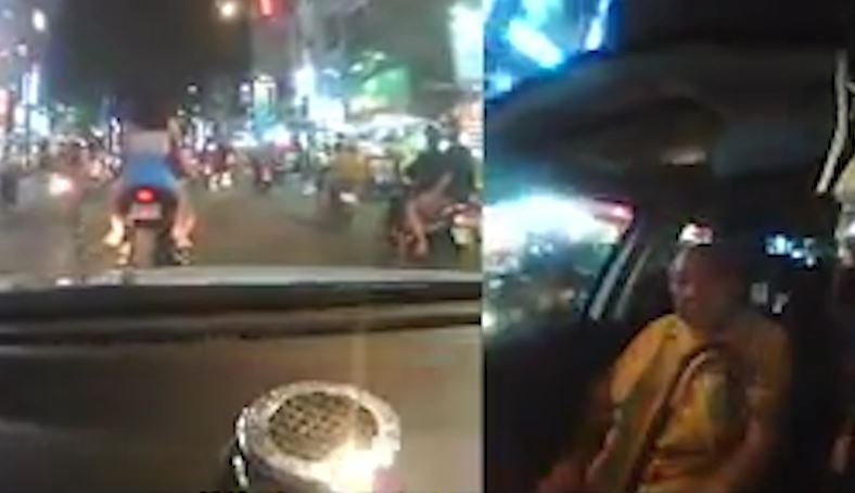 Thanh nien danh vong chan xe cho nguoi benh hinh anh