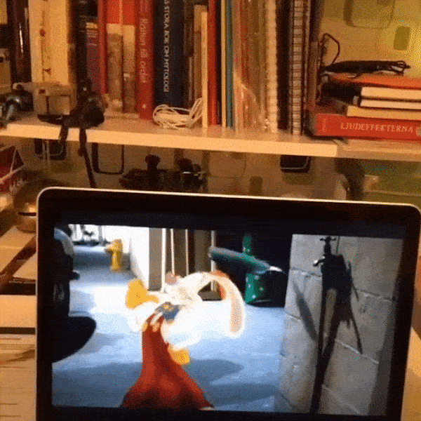 Da mat voi man ghep do vat that vao cac canh phim tren man hinh hinh anh