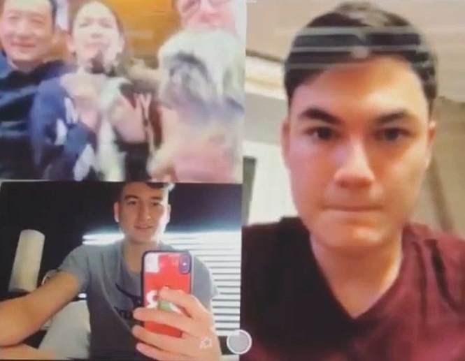 Dang di tap huan, Dang Van Lam don nam moi cung gia dinh qua mang hinh anh