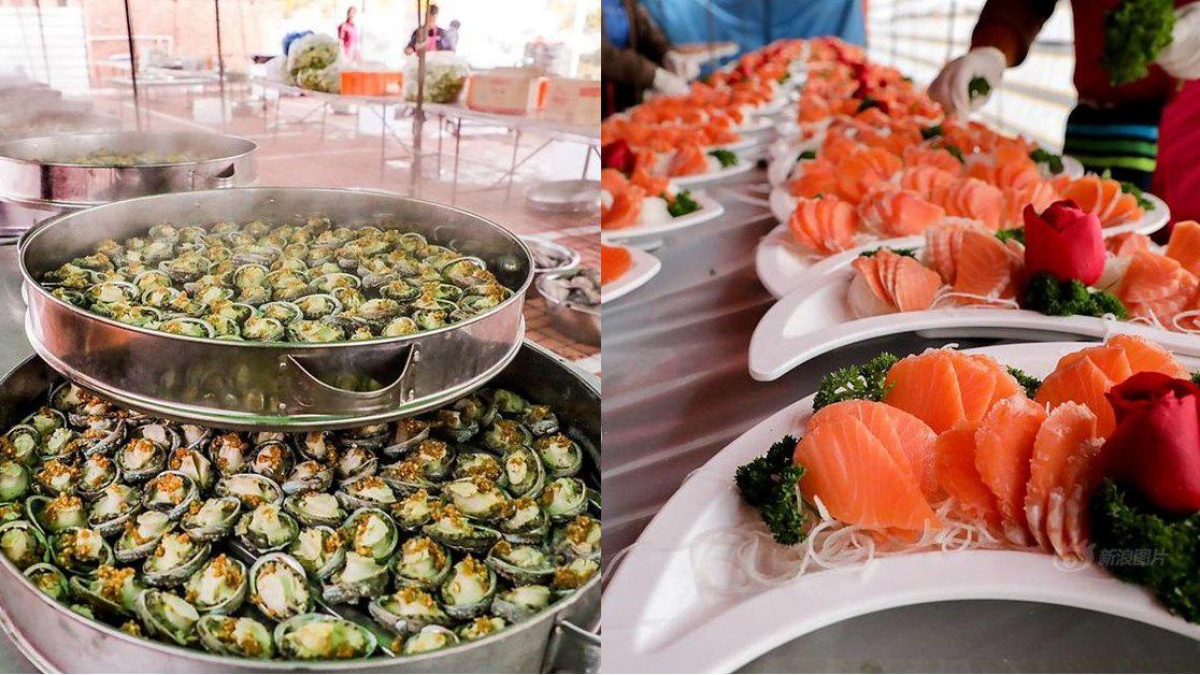 Dam cuoi Trung Quoc moi 1.500 khach voi tiec bao ngu, ca hoi hinh anh