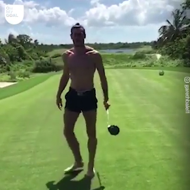 Gareth Bale coi tran, tro tai danh golf dieu nghe sau khi roi san tap hinh anh