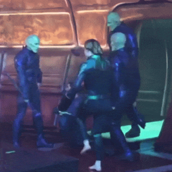 'Captain Marvel' ru nguoi Skrull 'quay' nhac trong truong quay hinh anh