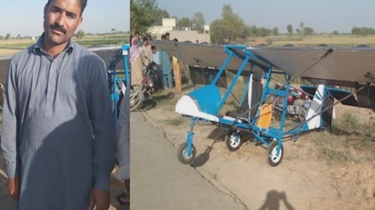 Nguoi ban bong ngo tu che tao may bay mini o Pakistan hinh anh