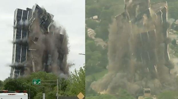 Toa nha 21 tang chua 16.000 tan thep hoa tro bui trong tich tac o My hinh anh