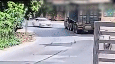 Tai xe oto thoat chet than ky sau va cham voi container hinh anh