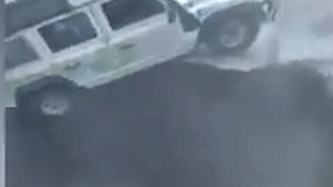 Ho tu than dot ngot 'nuot chung' oto tren duong o Indonesia hinh anh