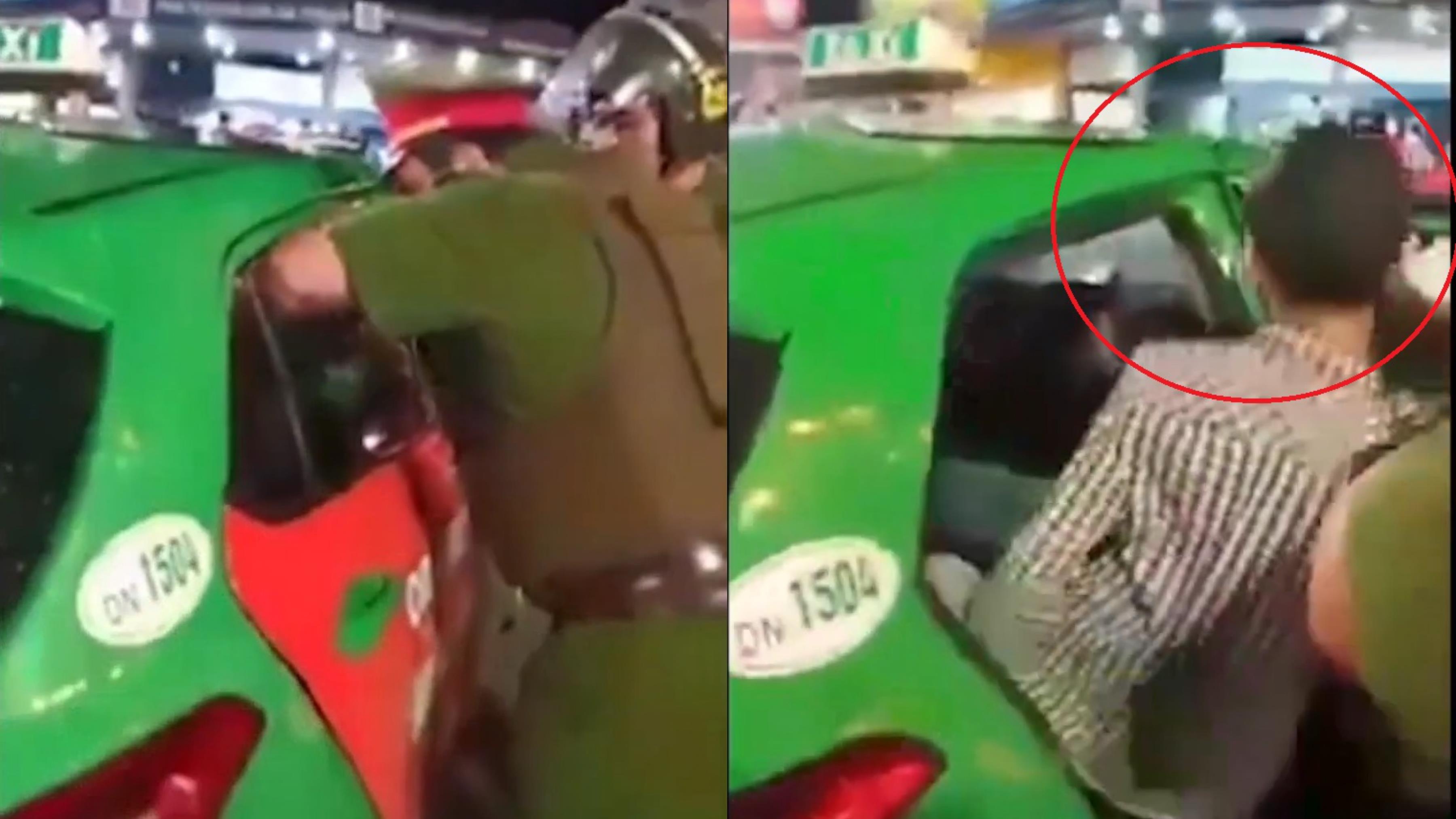 Hai ten cuop bi tai xe khoa cua, nhot trong taxi o Dong Nai hinh anh