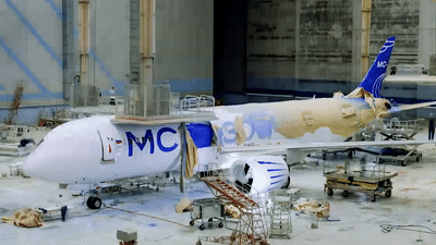 May bay MC-21-300 'bien hinh' voi lop son moi hinh anh