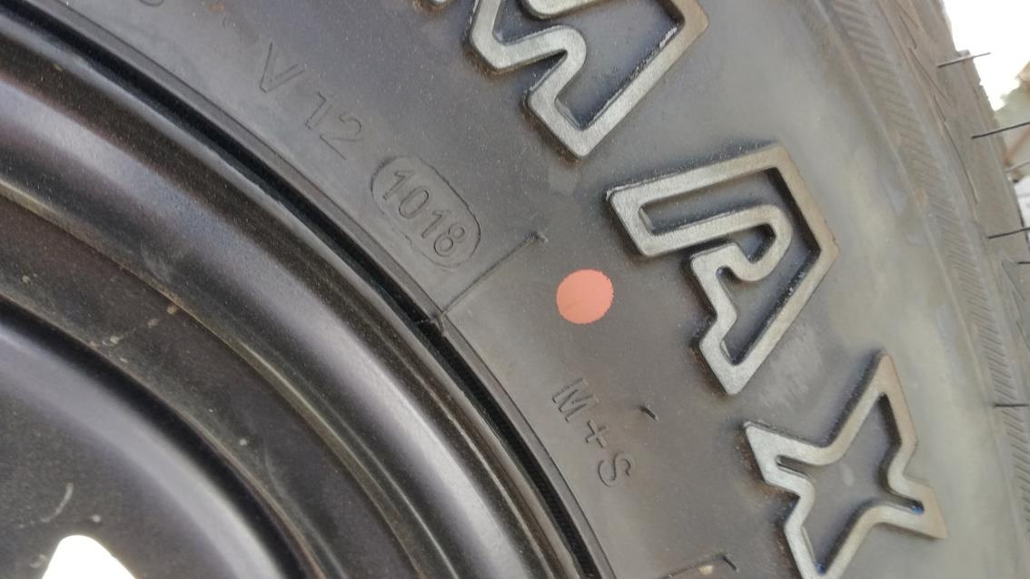 Bi an sau nhung dau cham tron tren lop xe hinh anh