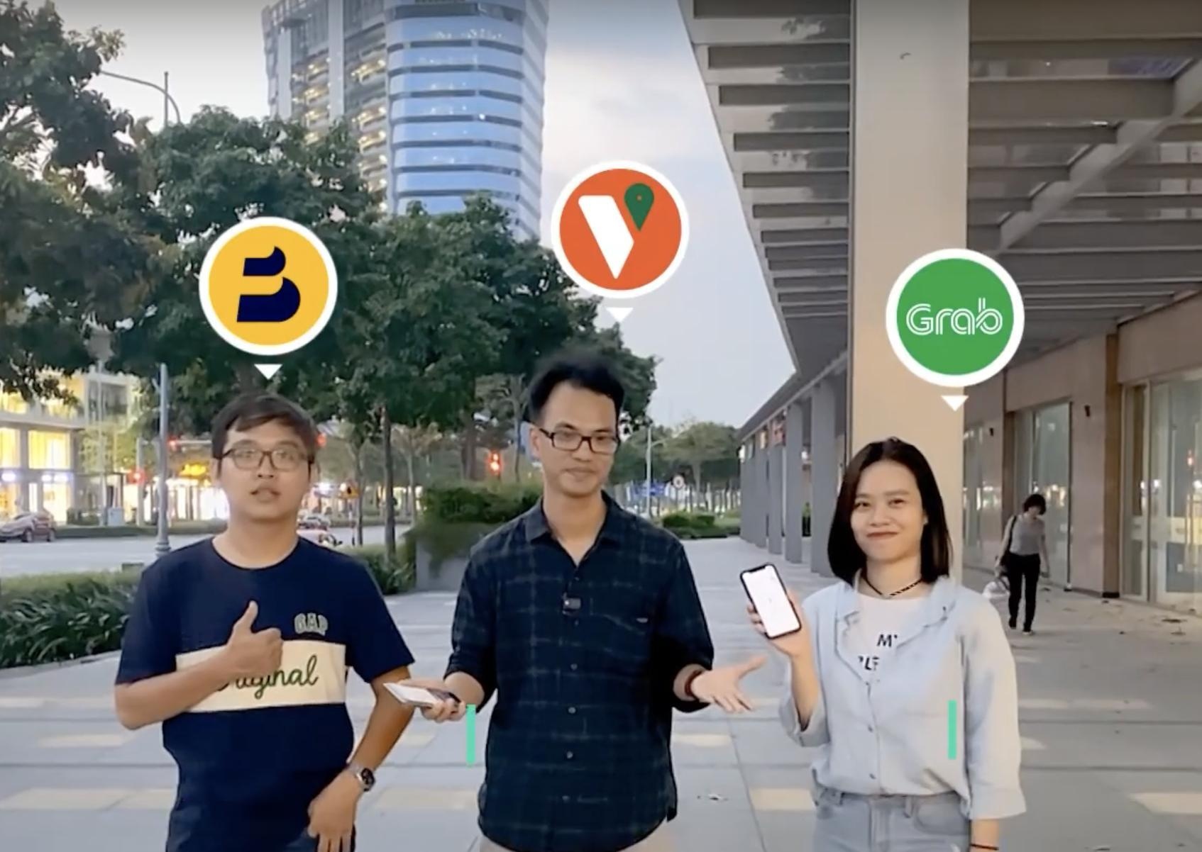 Bat xe gio cao diem o TP.HCM - Grab cho 30 phut thua Be va Vato hinh anh