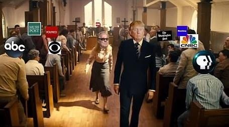 TT Trump xa sung ban giet tan bao bao chi trong video che hinh anh