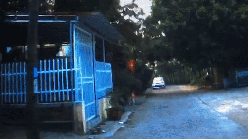 Oto suyt tong phai tre em chay ngang duong hinh anh