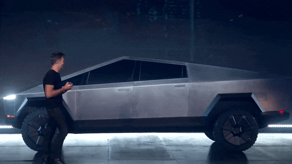 Ly do kinh cua xe Tesla Cybertruck bi vo hinh anh