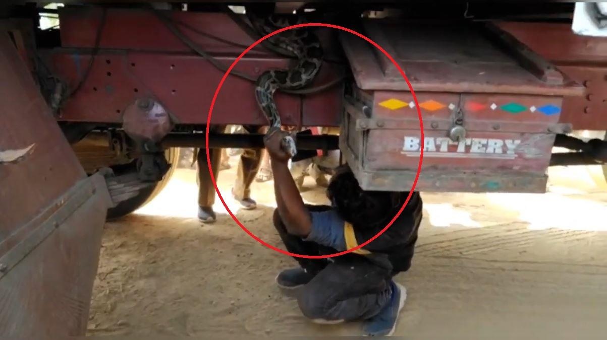 Tran dai 2,4 m chui vao xe tai tru ngu hinh anh