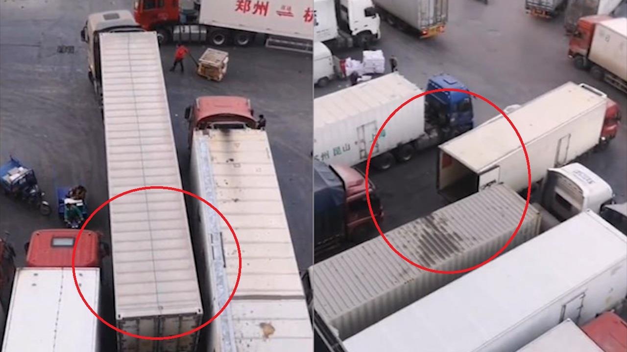 Cu lui do xe dieu nghe cua tai xe container hinh anh