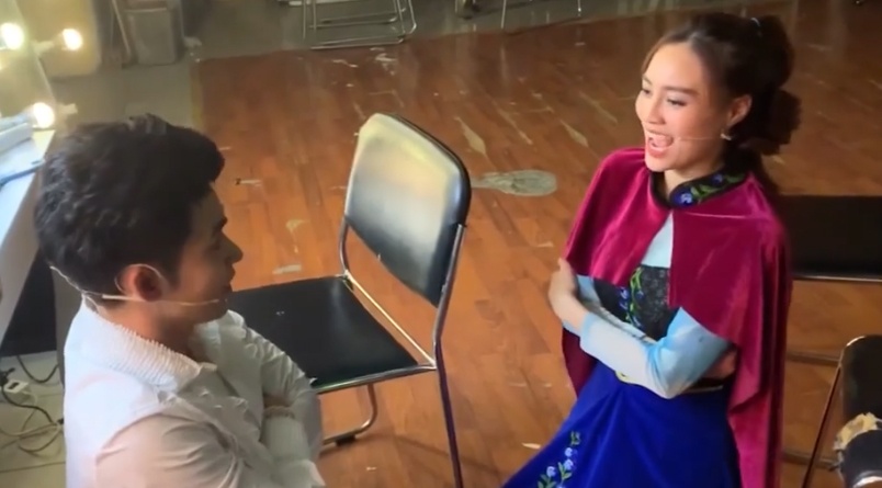 Lan Ngoc khoanh tay xin loi Jun Pham vi tu y dang hinh nhay cam hinh anh