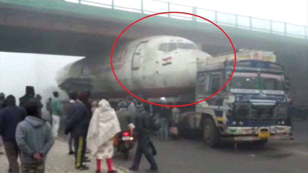 May bay ket duoi gam cau vuot o An Do hinh anh