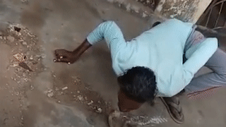 Nguoi dan ong co hon ran ho mang roi bi can hinh anh