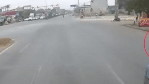 Xe may tat dau container khien tai xe phanh chay duong hinh anh