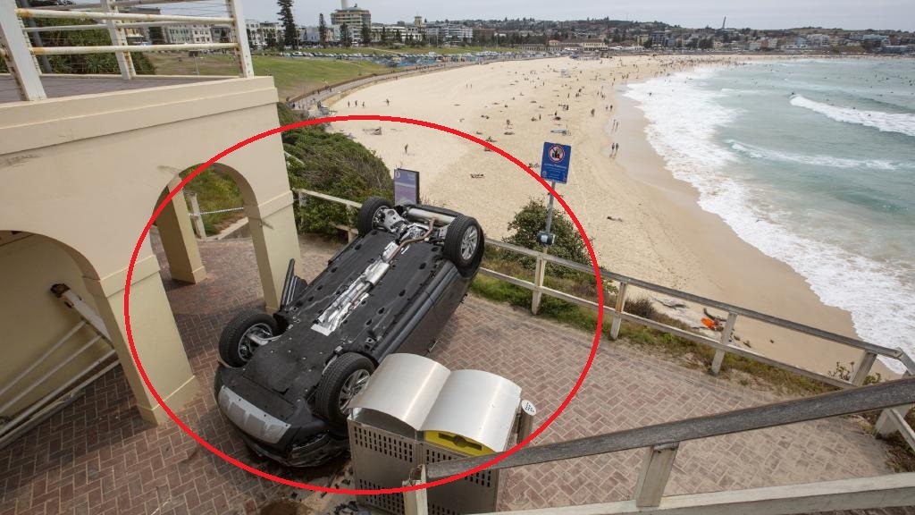 Tai xe lai Range Rover lao xe xuong loi di bo vi khong phanh kip hinh anh