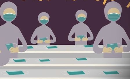 Trung Quoc san xuat 240 khau trang chi trong mot giay hinh anh